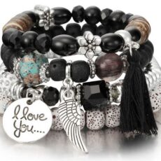 Käevõrude komplekt, must