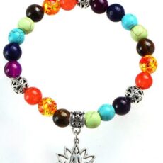 Värviliste kividega käevõru Lootos