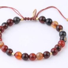 Poolvääriskividest käepael, tumepruun