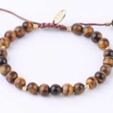 Poolvääriskividest käepael, pruun